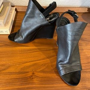 Balenciaga Suede and Leather Wedge, Authentic, Size 37.5
